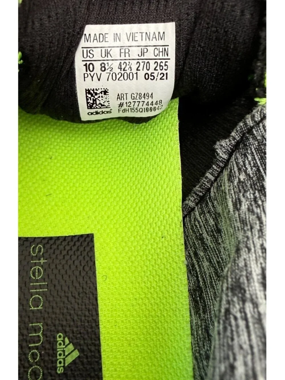 Adidas Stella McCartney Womens 10 Lime Green Black Sneakers GZ8494